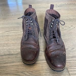 Aston Grey wing tipped men’s boots